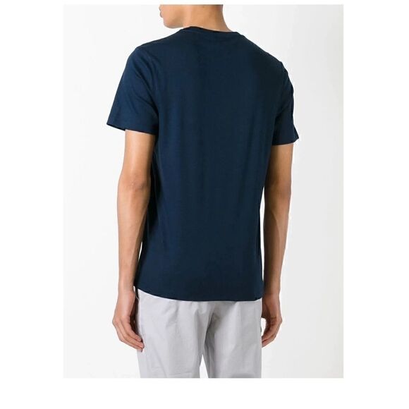 MICHAEL KORS Men L Essential Blue Navy Embroidered"KORS" Cotton T-Shirt L - Picture 2 of 5